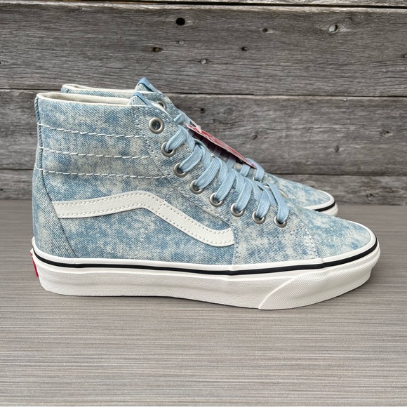 Vans SK8-Hi Tapered Denim Destroy sneakers in sky blue - Picture 3 of 13